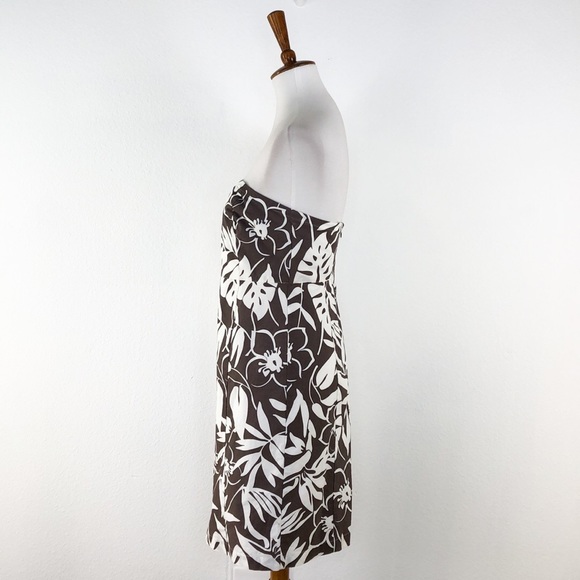 Vineyard Vines Brown Cream Palm Leaf Print Dress - Picture 3 of 5